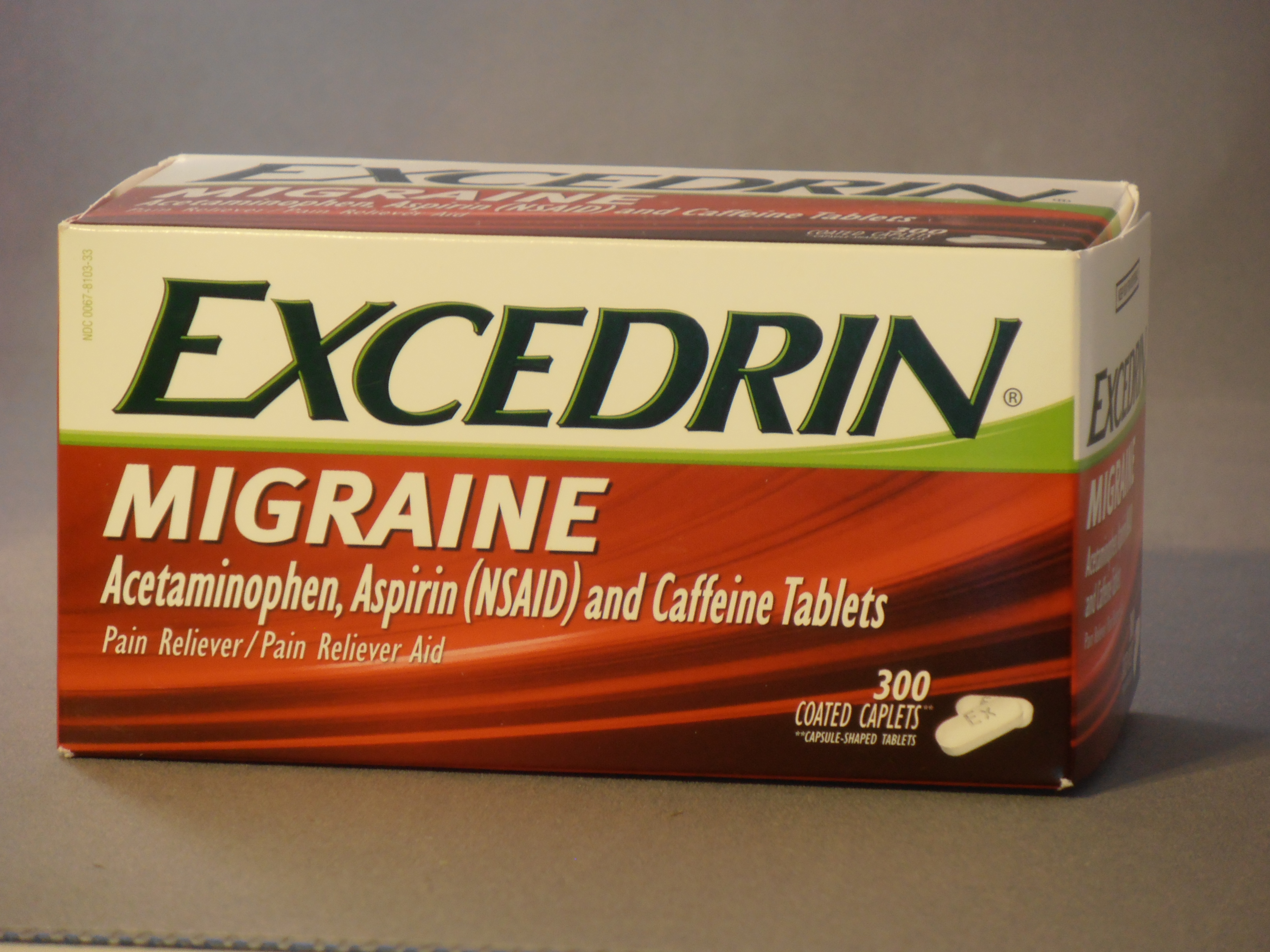 300 ct EXCEDRIN Migraine Coated Caplets  Boxed -- U.S. Delivery