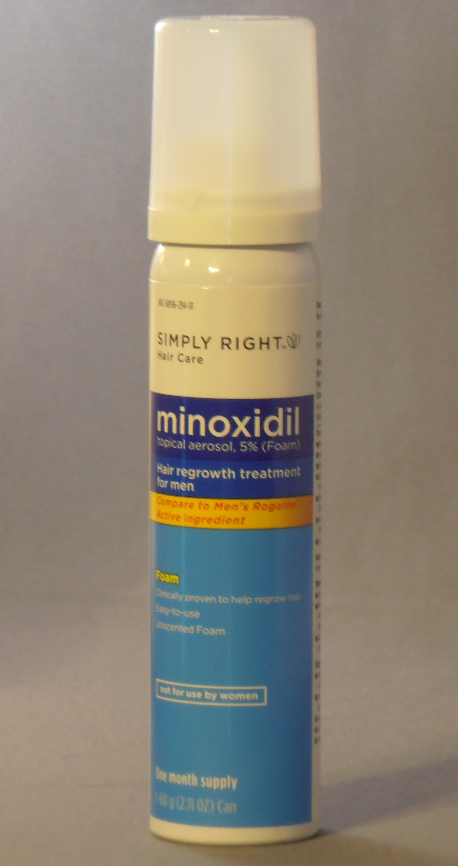 Simply Right Mens 5% Minoxidil Foam 1 Month Supply -- US Delivery