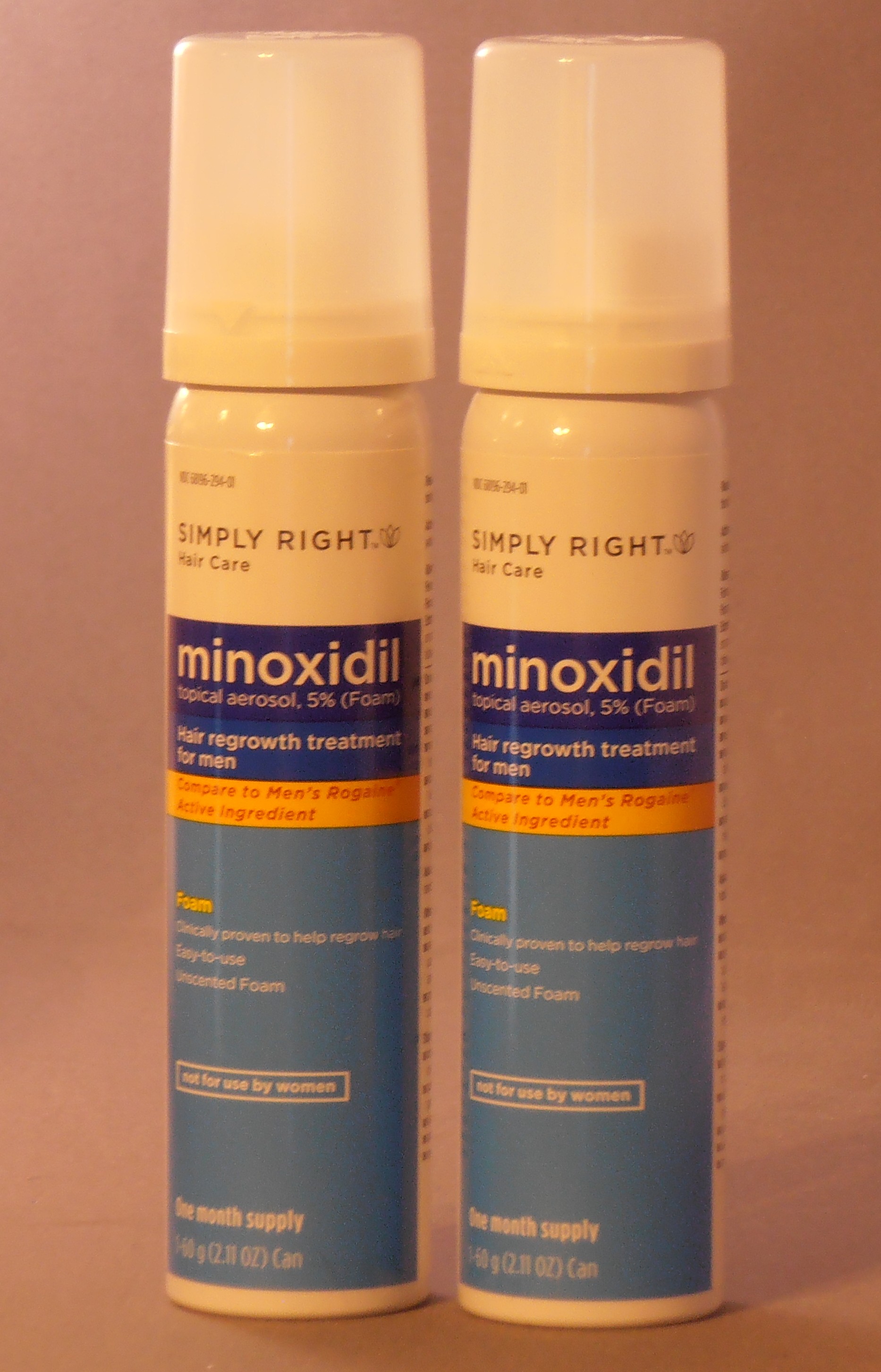 Simply Right Mens 5% Minoxidil Foam 2 Month Supply -- US Delivery