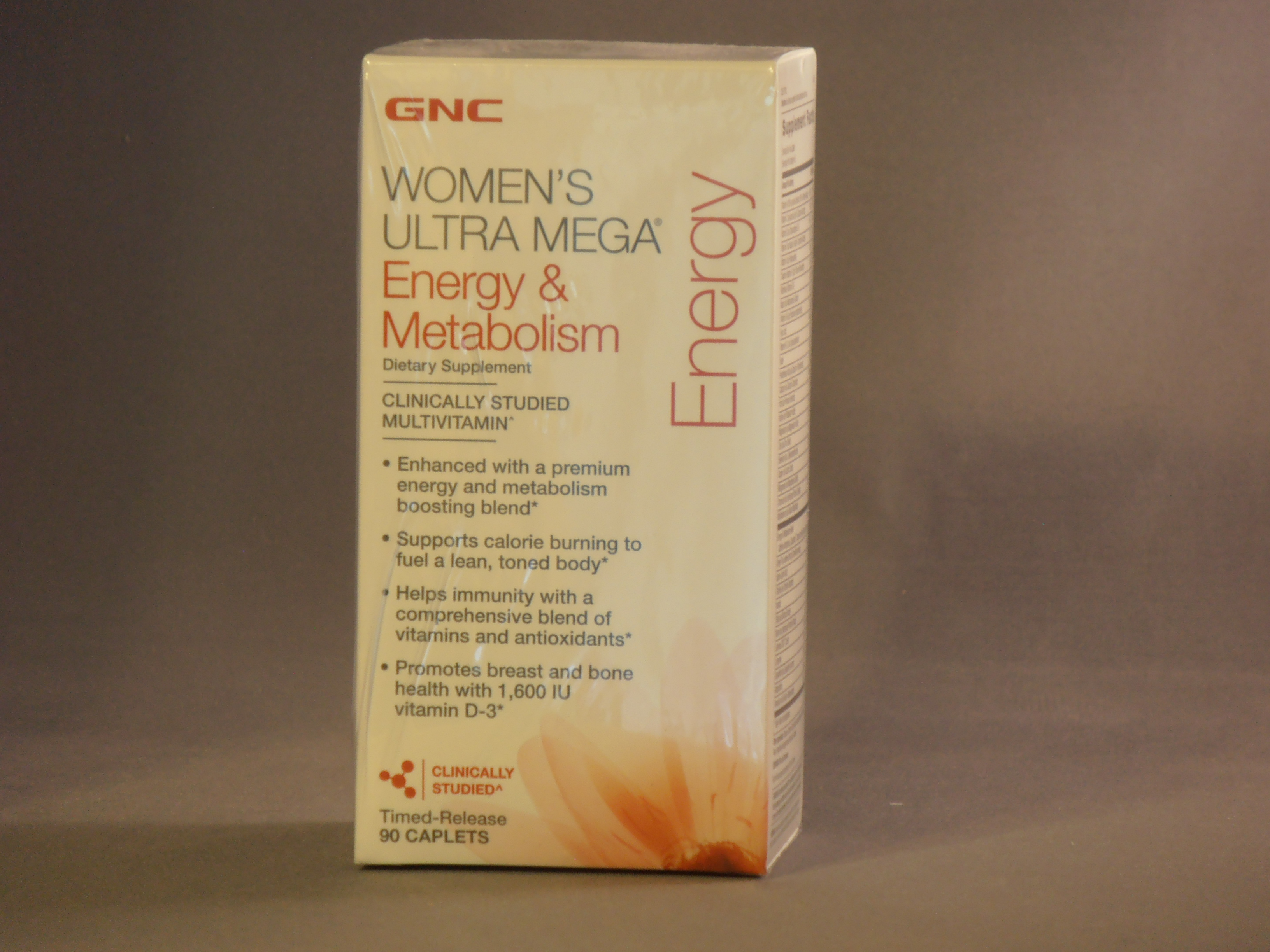 90ct GNC Ultra Womens Mega Energy & Metabolism Vitamins Supplements Caplets New -- US Delivery