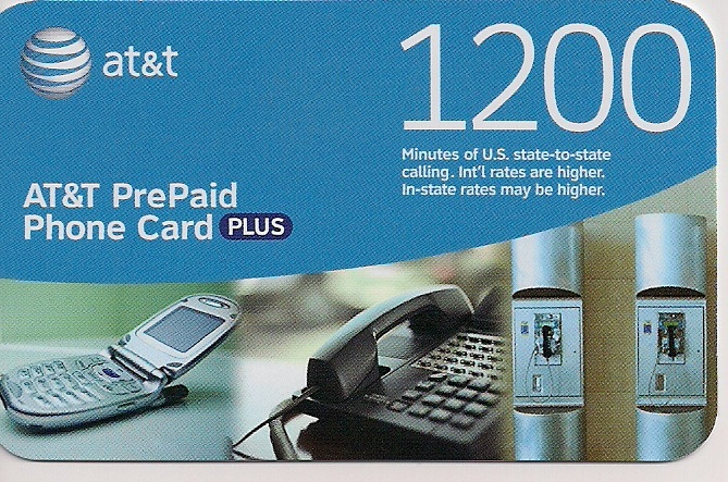 1200 Minute A T & T Pre-Paid Phone Card -- U.S Delivery