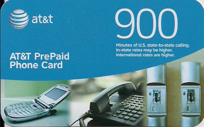 900 Minute A T & T PrePaid Phone Card -- U.S Delivery