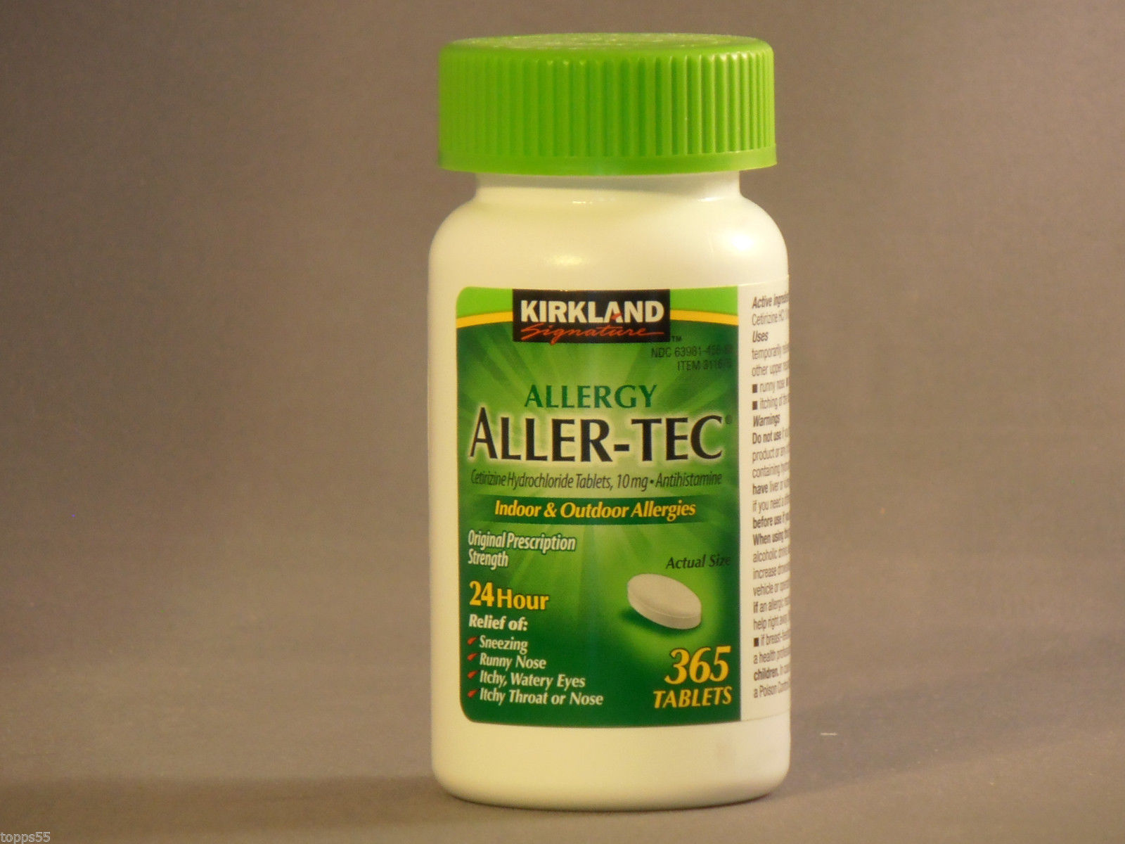 365 ct Kirkland Aller-Tec Cetirizine Hydrochloride Antihistamine Allergy Tablets -- US Delivery