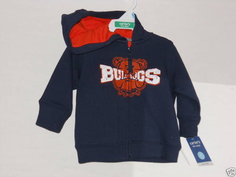 Carter's Boys Bulldogs Hoodie Blue Size 6 Months NWT -- US Delivery