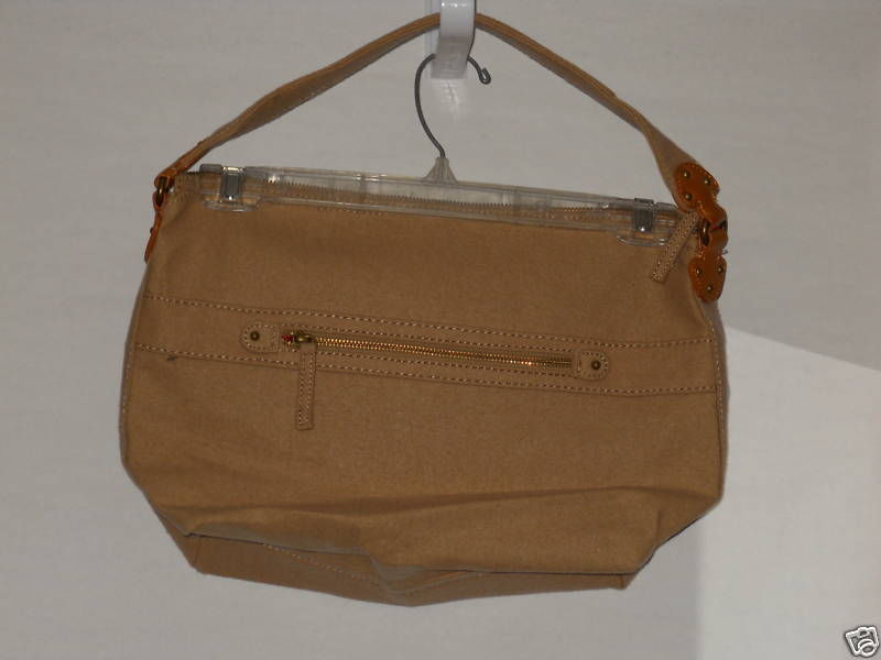 Gap Brown Canvas Zipper Top Handbag Purse Tote Hobo NWT -- US Delivery