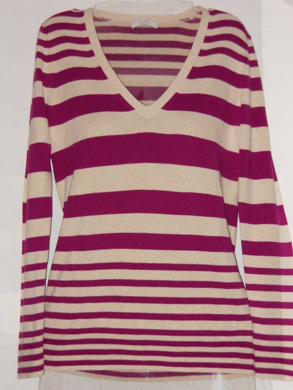 Gap Ladies Striped Silk-Blend V-Neck Size Small NWT! -- US Delivery