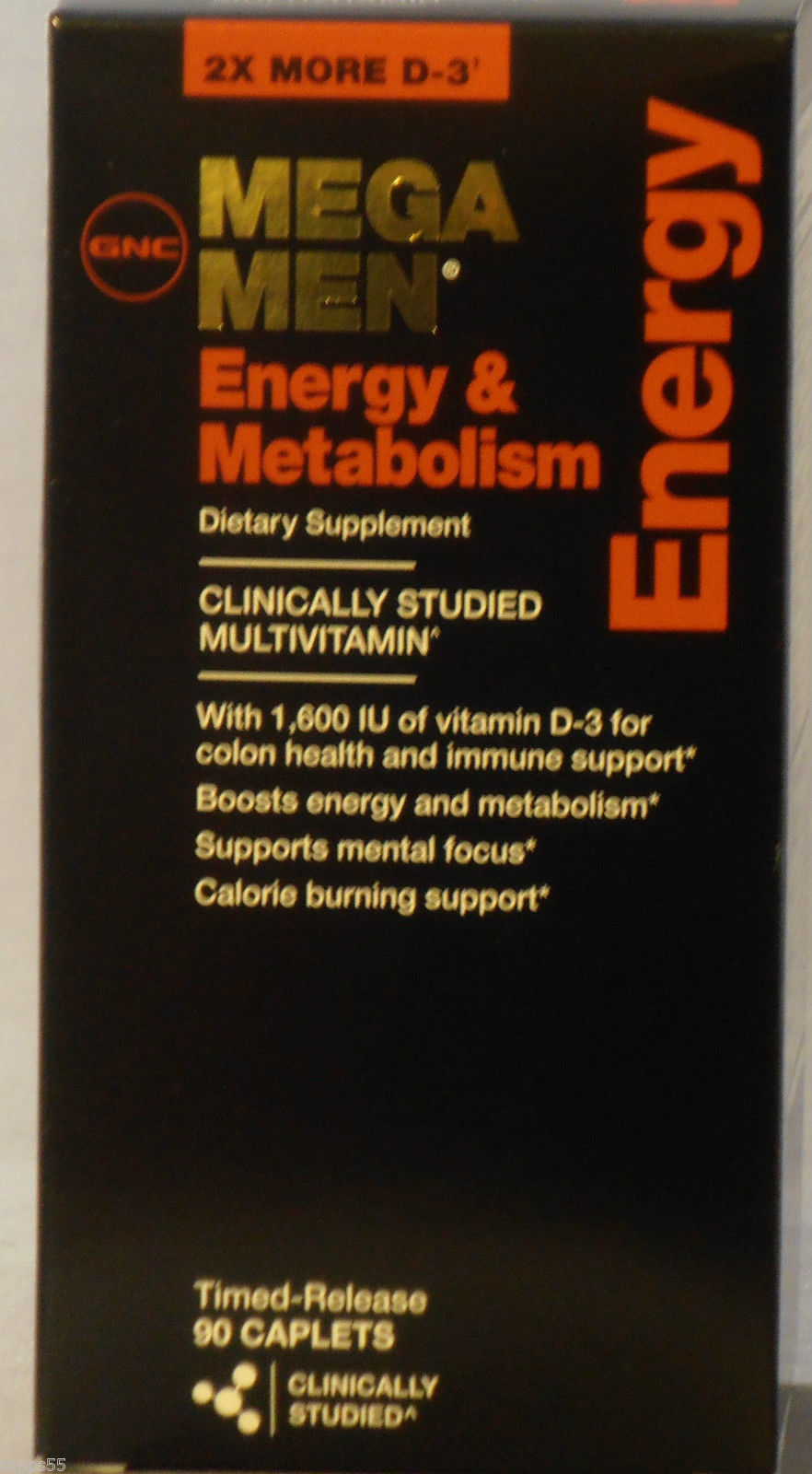 90ct GNC Mega Men Energy & Metabolism Vitamins Dietary Supplements Caplets -- US Delivery