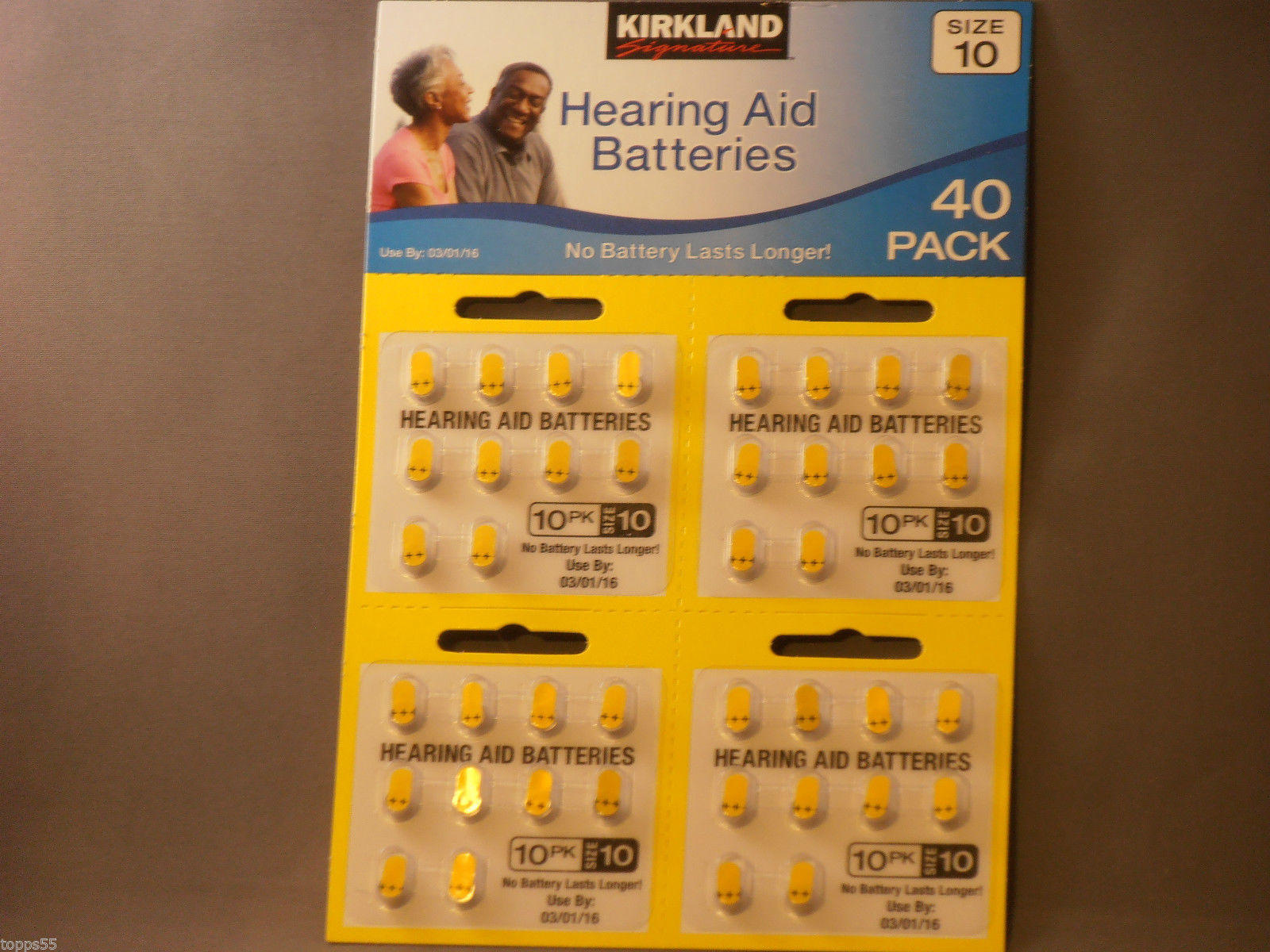 40ct Kirkland Signature Hearing Aid Batteries #10 Zinc Air Long Lasting NEW! -- US Delivery