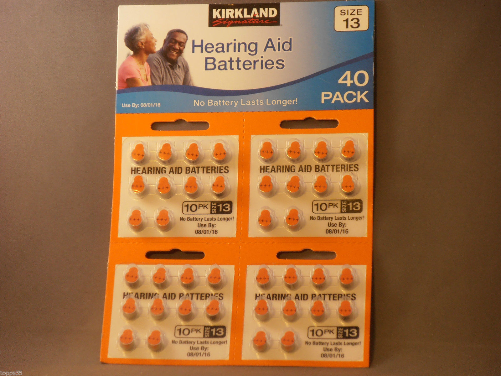 40ct Kirkland Signature Hearing Aid Batteries #13 Zinc Air Long Lasting NEW! -- US Delivery