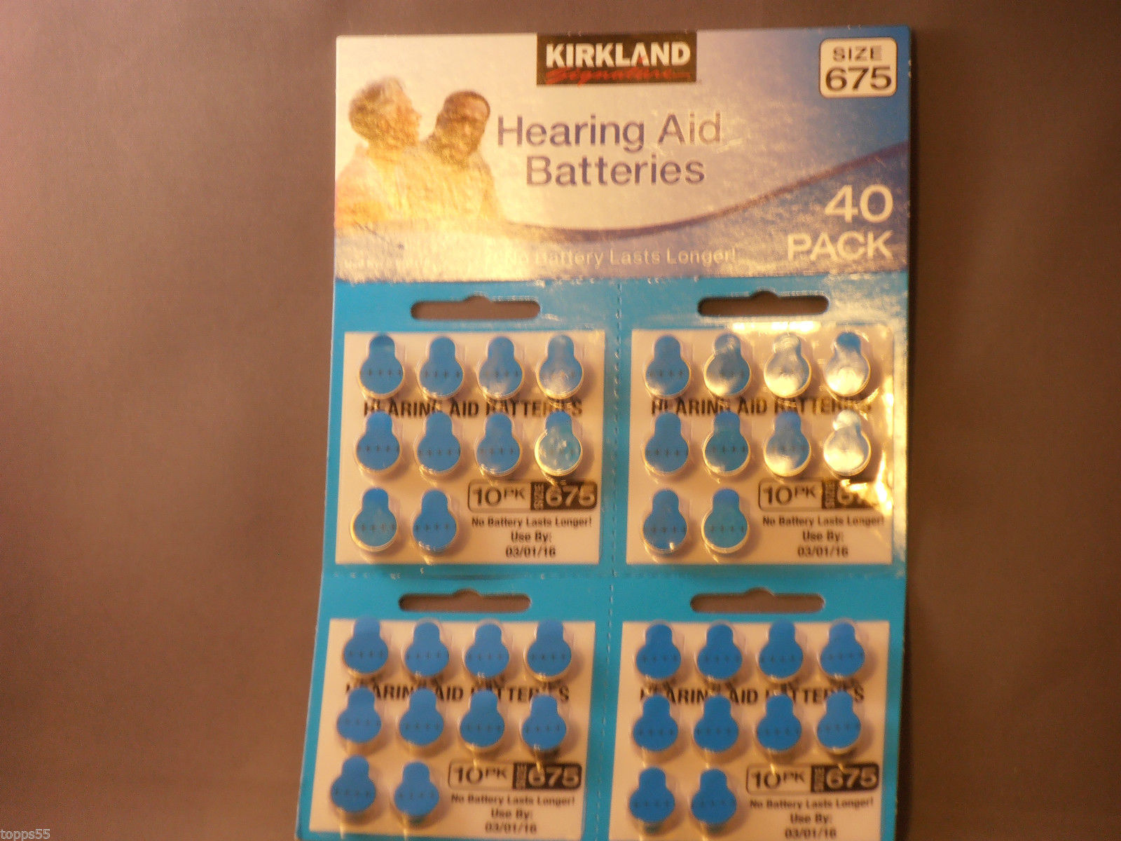 40ct Kirkland Signature Hearing Aid Batteries #675 Zinc Air Long Lasting NEW! -- US Delivery