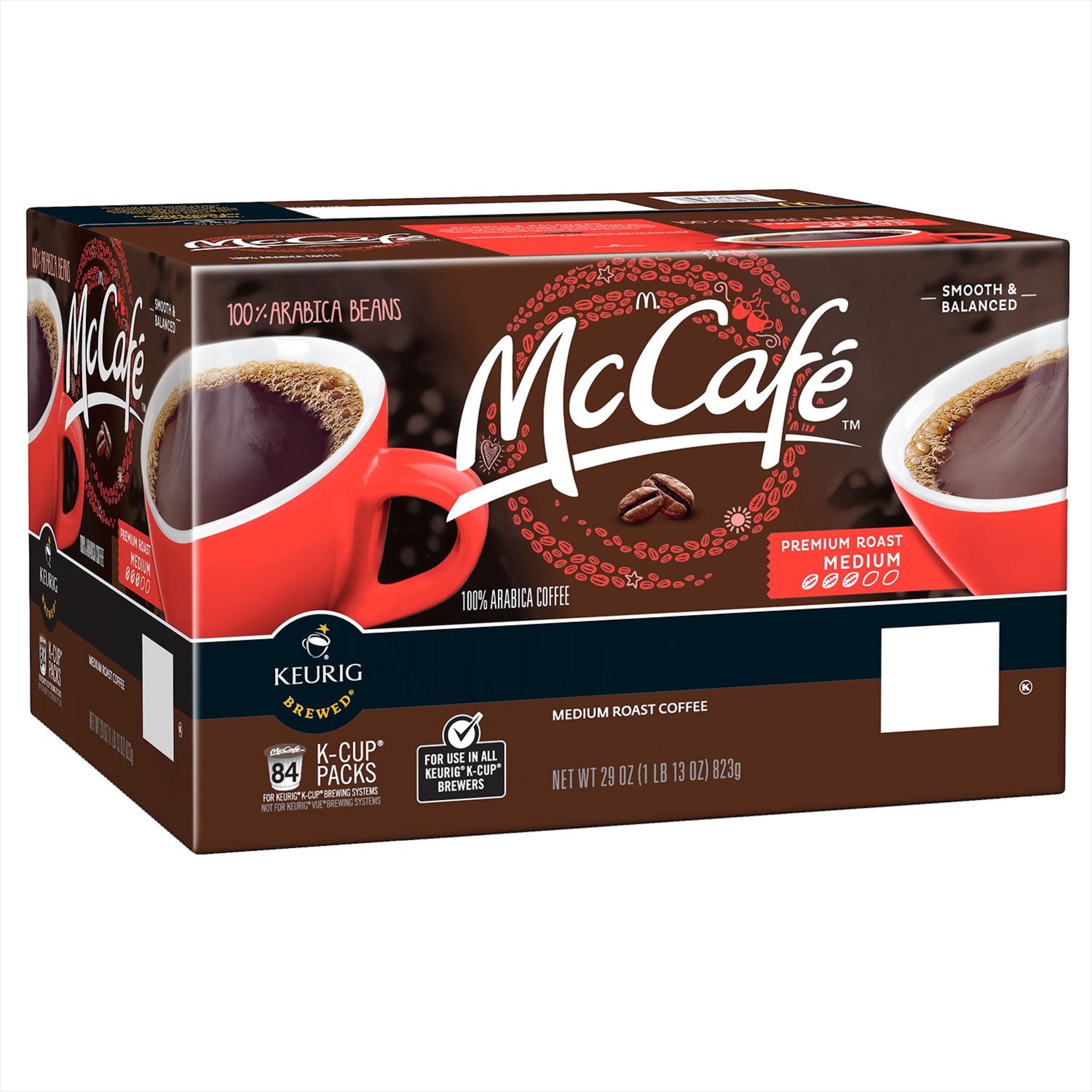 84ct McDonalds McCafe Premium Roast Coffee K-Cups Medium Roast NEW - Keurig --- US Delivery