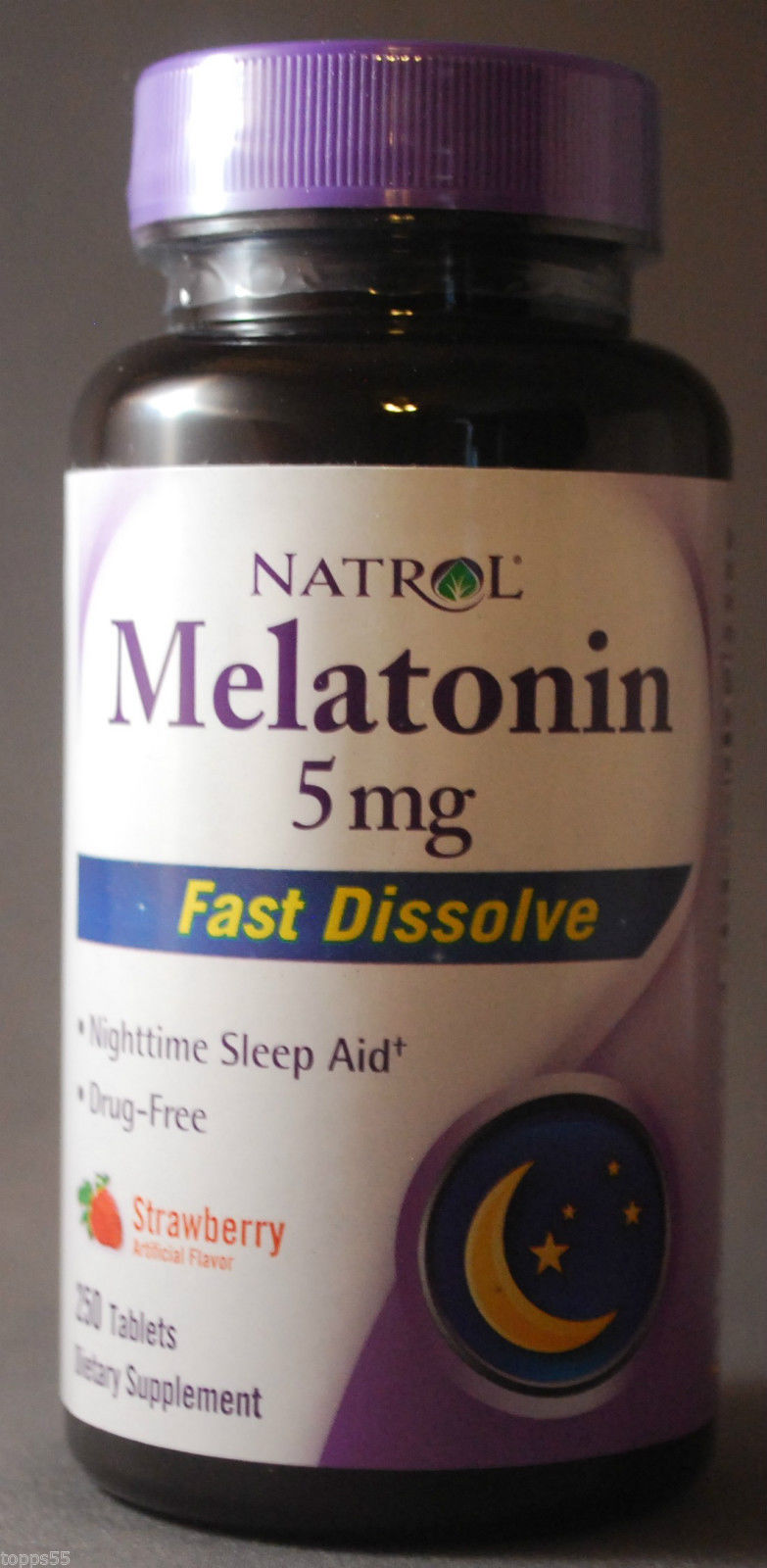 W250 ct Natrol Melatonin Fast Dissolve 5mg Sleep Aid Sleeping Pill Supplement NEW -- US Delivery