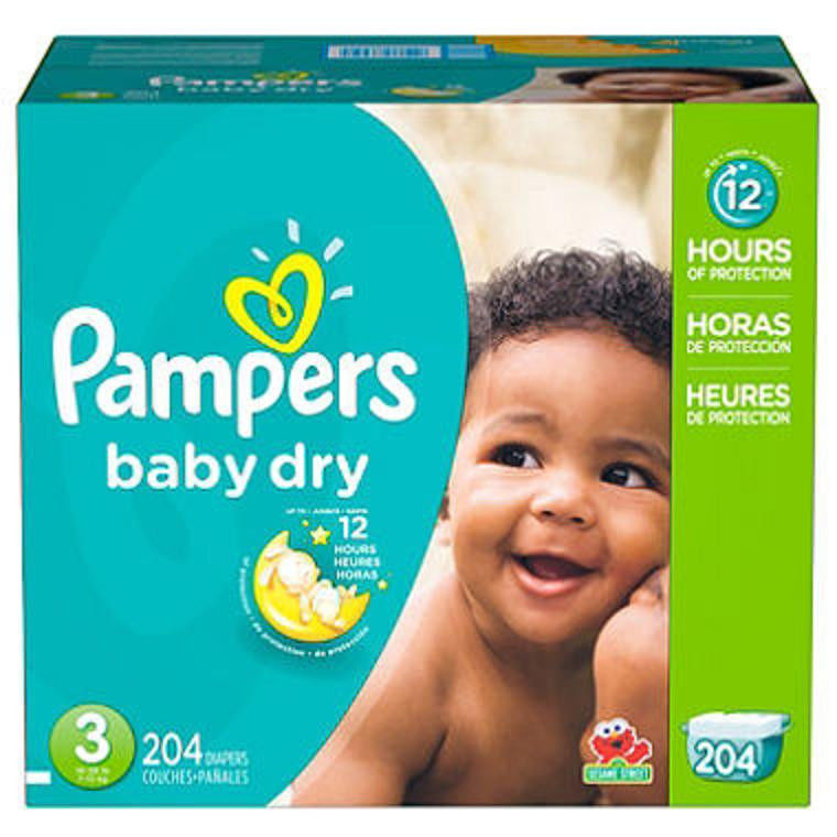 Pampers 12 Hr Baby Dry Disposable Baby Diapers Size 3 -- US Delivery