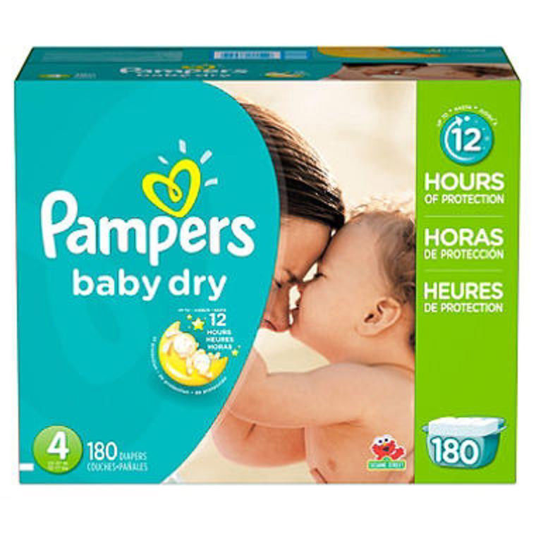 Pampers 12 Hr Baby Dry Disposable Baby Diapers Size 4 -- US Delivery