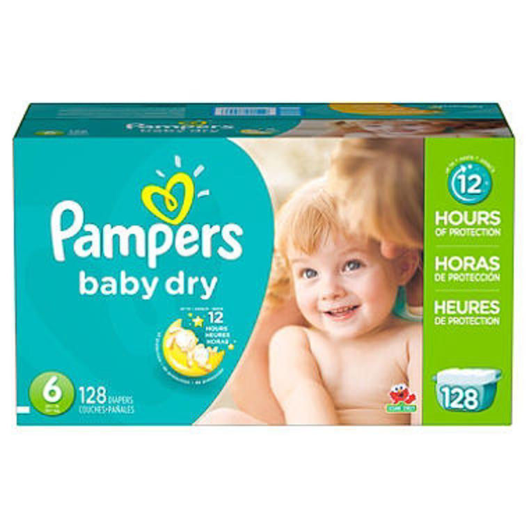 Pampers 12 Hr Baby Dry Disposable Baby Diapers Size 6 -- US Delivery