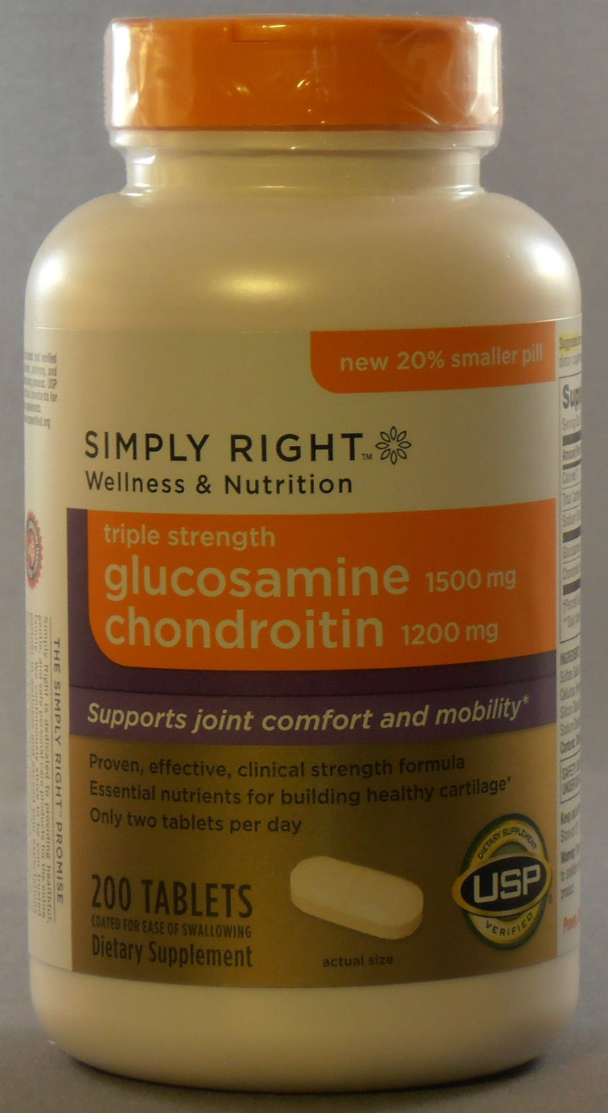 200 ct Generic GLUCOSAMINE 1500 MG CHONDROITIN 1200 MG Joint Health Tablets -- US Delivery