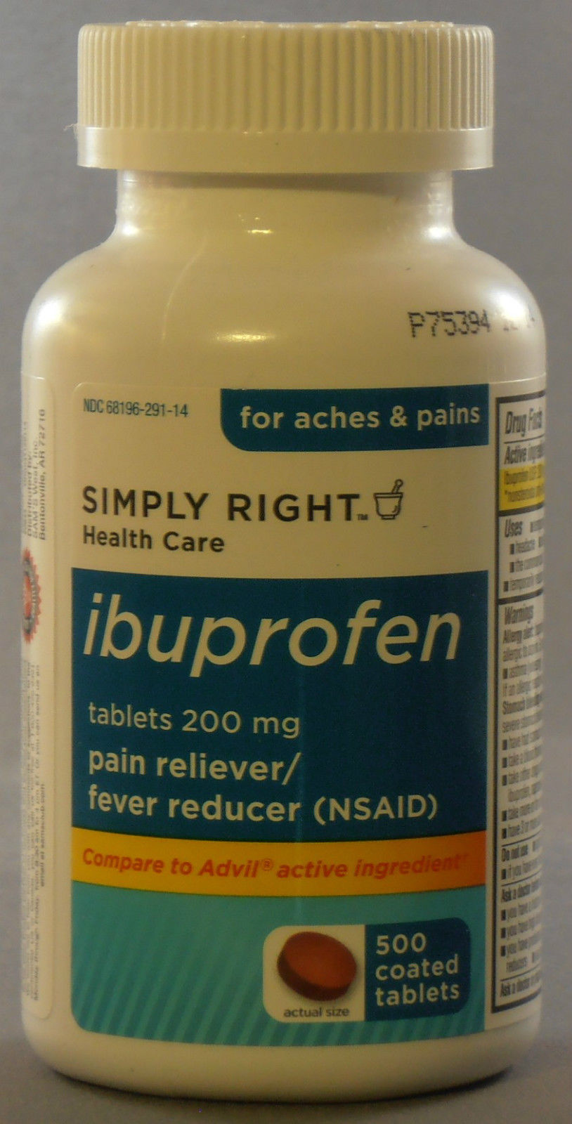 500ct Generic Ibuprofen Pain / Fever Reducer 200mg (NSAID) Coated Tablets NEW -- US Delivery