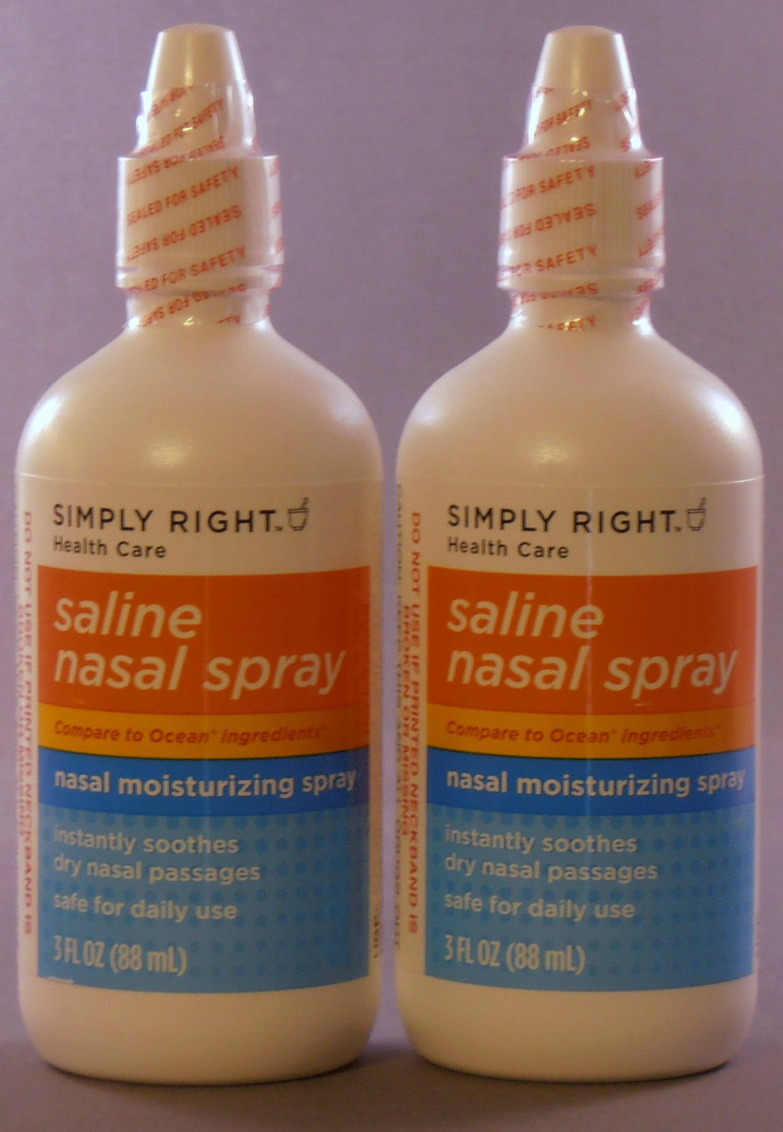 2ct 3oz Bottles Generic Daily Use Saline Nasal Spray No Alcohol New & Sealed -- US Delivery
