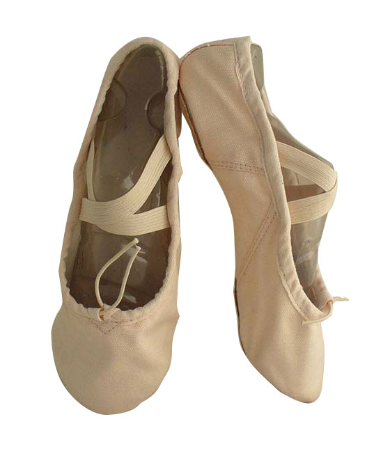 Lady's Pink Canvas Ballet Slippers