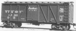 4355 36' FOWLER SS BOX CAR, 2-BRACE, MODERN, NC&StL