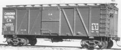4358 36\' FOWLER SS BOX CAR, STEEL ROOF, MODERN, CNR 1913