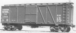 4360 36\' FOWLER SS BOX CAR, STEEL ROOF, MODERN, 1918, CNR